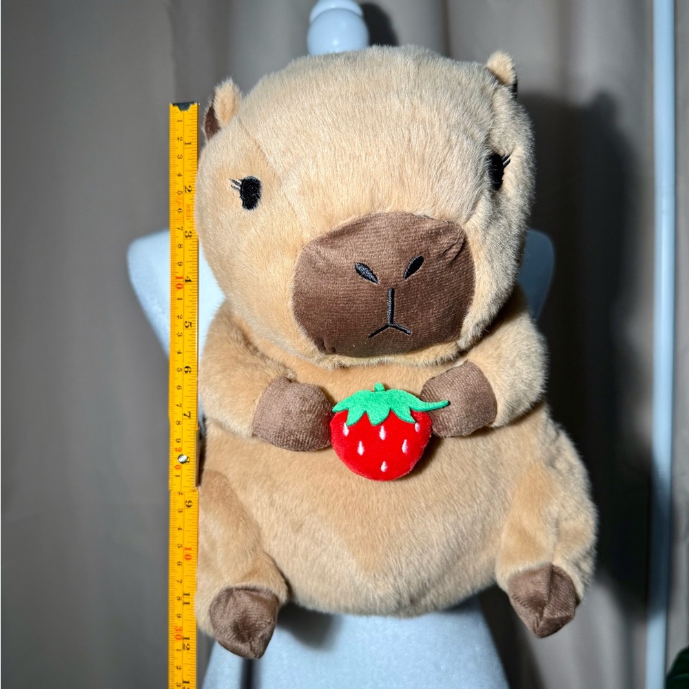 Sleepyville Critters Capybara Plush Backpack with Strawberry 🍓 - Picture 7 of 13